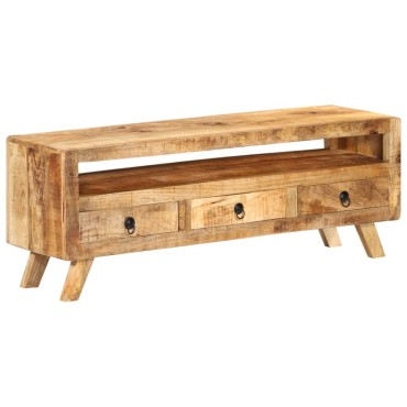 vidaXL Έπιπλο Τηλεόρασης 110x30x40cm από Μασίφ Ξύλο Μάνγκο