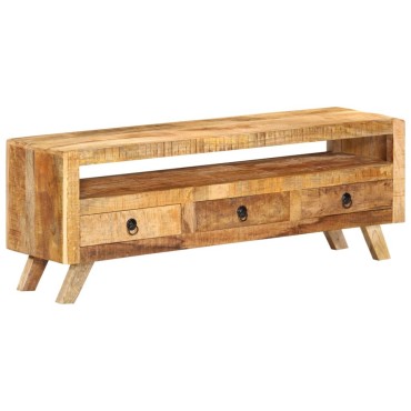 vidaXL Έπιπλο Τηλεόρασης 110x30x40cm από Μασίφ Ξύλο Μάνγκο