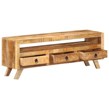 vidaXL Έπιπλο Τηλεόρασης 110x30x40cm από Μασίφ Ξύλο Μάνγκο