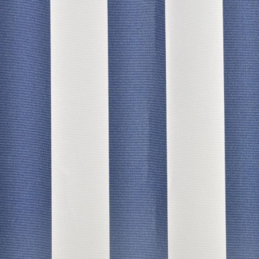 vidaXL Τεντόπανο Μπλε & Λευκό 4 x 3 μ. Καραβόπανο (Χωρίς Πλαίσιο)
