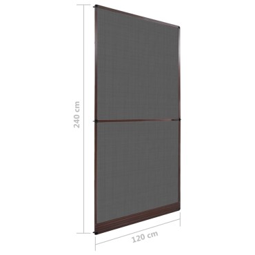 vidaXL Σήτα Πόρτας με Μεντεσέδες Καφέ 120 x 240 εκ.