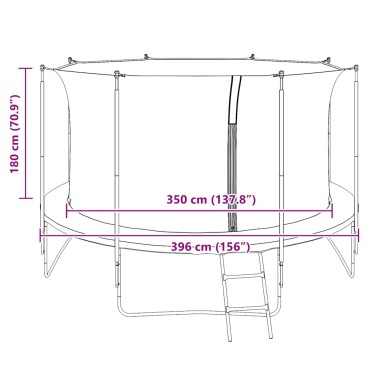 Δίχτυ Ασφαλείας για Στρογγυλό Τραμπολίνο 3,96 μ.