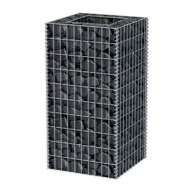 vidaXL Συρματοκιβώτιο - Γλάστρα Υπερυψωμένη 50 x 50 x 100 εκ. Ατσάλινη