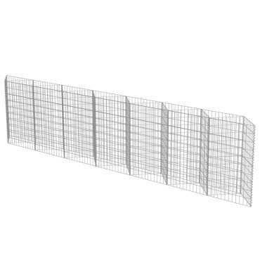 vidaXL Συρματοκιβώτιο Τοίχος 450x30x100cm από Γαλβανισμένο Χάλυβα