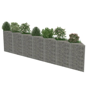 vidaXL Συρματοκιβώτιο Τοίχος 450x30x100cm από Γαλβανισμένο Χάλυβα