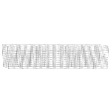 vidaXL Συρματοκιβώτιο Τοίχος 450x30x100cm από Γαλβανισμένο Χάλυβα