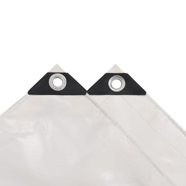 vidaXL Μουσαμάς Λευκός 6 x 8 μ. 650 γρ./μ.²