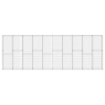 vidaXL Συρματοκιβώτιο Τοίχος 600x30x200 εκ. Γαλβαν.Χάλυβας + Καλύμματα