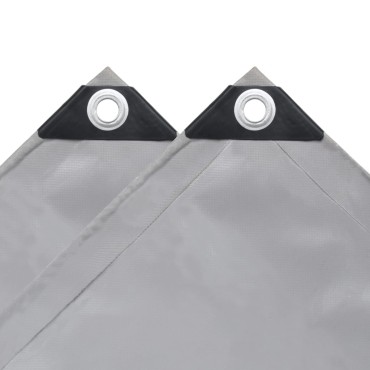 vidaXL Μουσαμάς Γκρι 5 x 6 μ. 650 γρ./μ.²
