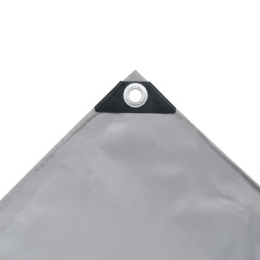vidaXL Μουσαμάς Γκρι 6 x 8 μ. 650 γρ./μ.²