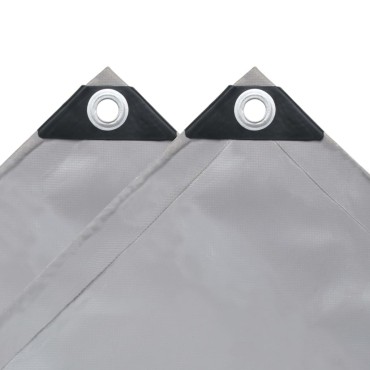 vidaXL Μουσαμάς Γκρι 6 x 8 μ. 650 γρ./μ.²