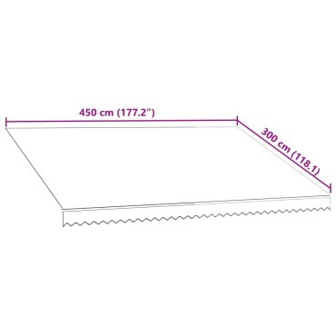 vidaXL Τεντόπανο Πορτοκαλί / Καφέ 450 x 300 εκ. από Καραβόπανο