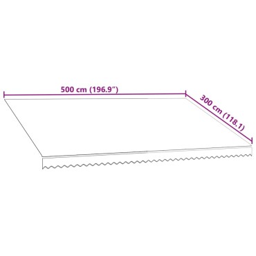 vidaXL Τεντόπανο Πορτοκαλί / Καφέ 500 x 300 εκ. από Καραβόπανο