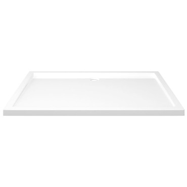 vidaXL Βάση Ντουζιέρας Ορθογώνια Λευκή 80 x 120 εκ. από ABS