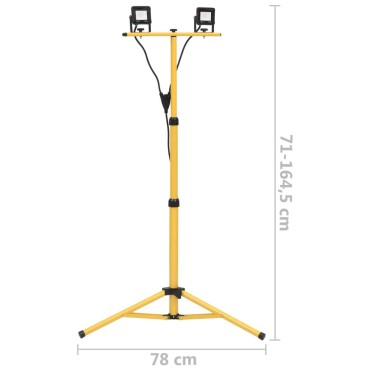 vidaXL Προβολέας LED με Τρίποδο Ψυχρό Λευκό 2 x 10 W