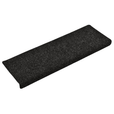 vidaXL Πατάκια Σκάλας 5 τεμ. Μαύρα 65x21x4 εκ. Βελονιασμένα