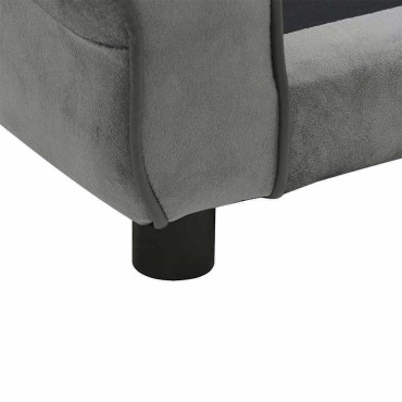 vidaXL Καναπές - Κρεβάτι Σκύλου Σκούρο Γκρι 72 x 45 x 30 εκ. Βελουτέ