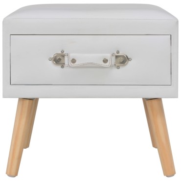 vidaXL Κομοδίνα 2 τεμ. Λευκά 40x35x40cm από Συνθετικό Δέρμα