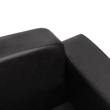 vidaXL Καναπές-Κρεβάτι Σκύλου Μαύρος 80x50x40 εκ. από Συνθετικό Δέρμα
