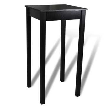 vidaXL Τραπέζι Μπαρ Μαύρο 55x55x107cm από MDF 1 τεμ.