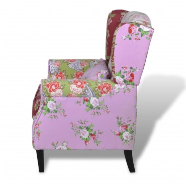 vidaXL Μπερζέρα με Σχέδιο Patchwork Υφασμάτινη 68x73x101cm 1 τεμ.
