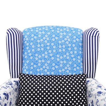 vidaXL Μπερζέρα με Σχέδιο Patchwork Υφασμάτινη 68x73x101cm 1 τεμ.
