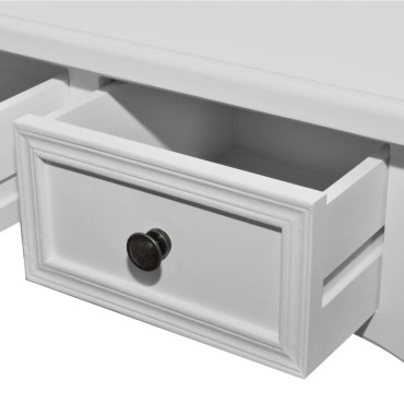 vidaXL Έπιπλο Τουαλέτα με Τρία Συρτάρια Λευκό 100x35x78cm 1 τεμ.