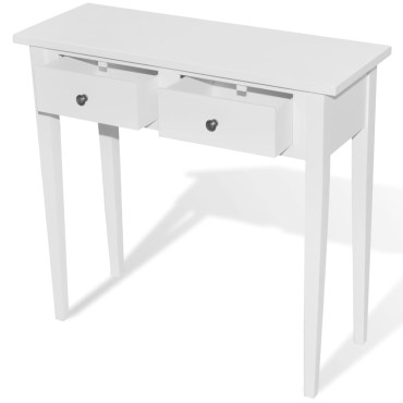vidaXL Έπιπλο Τουαλέτα με Δύο Συρτάρια Λευκό 79x30x74cm 1 τεμ.