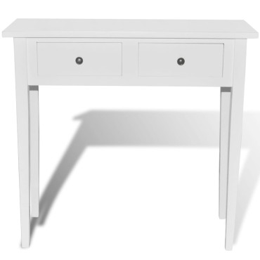 vidaXL Έπιπλο Τουαλέτα με Δύο Συρτάρια Λευκό 79x30x74cm 1 τεμ.