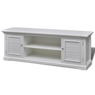 vidaXL Έπιπλο Τηλεόρασης Λευκό Ξύλινο 121x30,5x41,7cm
