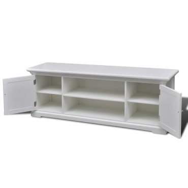 vidaXL Έπιπλο Τηλεόρασης Λευκό Ξύλινο 121x30,5x41,7cm