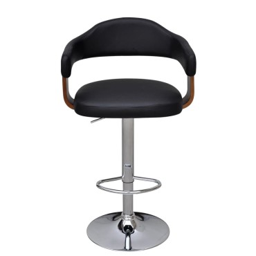 vidaXL Σκαμπό Μπαρ 2 τεμ. από Λυγισμένο Ξύλο 56,5x57,5x(89-111)cm