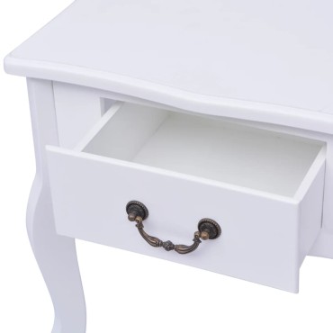 vidaXL Κομοδίνα 2 τεμ. Λευκά από MDF 43x33x45,5cm