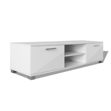 vidaXL Έπιπλο Τηλεόρασης Γυαλιστερό Λευκό 120x40,5x35cm