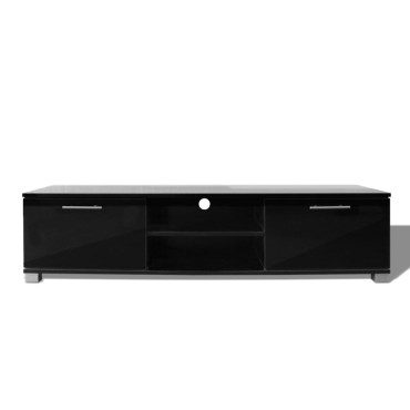 vidaXL Έπιπλο Τηλεόρασης Γυαλιστερό Μαύρο 120x40,5x35cm