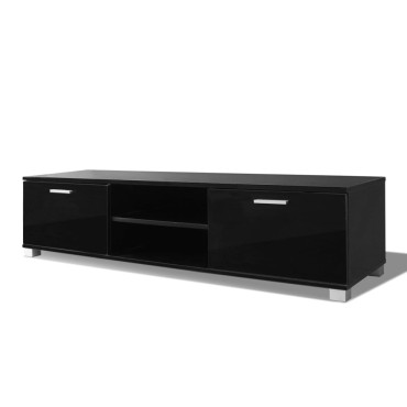 vidaXL Έπιπλο Τηλεόρασης Γυαλιστερό Μαύρο 140x40,5x35cm