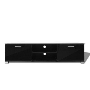 vidaXL Έπιπλο Τηλεόρασης Γυαλιστερό Μαύρο 140x40,5x35cm