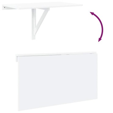 vidaXL Τραπέζι Τοίχου Πτυσσόμενο Λευκό 100x60cm 1 τεμ.