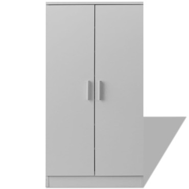 vidaXL Παπουτσοθήκη με 7 Ράφια Λευκή 55x35x108cm