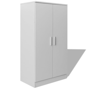 vidaXL Παπουτσοθήκη με 7 Ράφια Λευκή 55x35x108cm