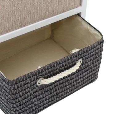 vidaXL Συρταριέρα με 4 Συρτάρια Ξύλινη 35x27x86cm 1 τεμ.