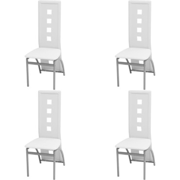 vidaXL Σετ Τραπεζαρίας 5 τεμ. Λευκό 120x70x75cm