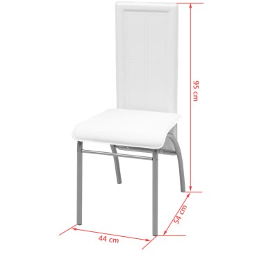 vidaXL Σετ Τραπεζαρίας 5 τεμ. Λευκό 120x70x75cm