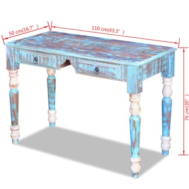 vidaXL Γραφείο από Μασίφ Ανακυκλωμένο Ξύλο 110x50x76cm 1 τεμ.