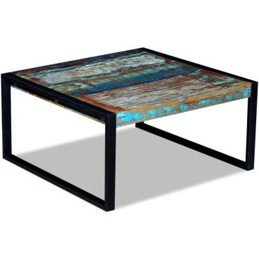 vidaXL Τραπεζάκι Σαλονιού 80x80x40cm από Μασίφ Ανακυκλωμένο Ξύλο 1 τεμ.