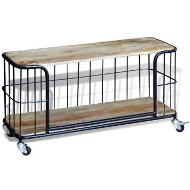 vidaXL Έπιπλο Τηλεόρασης 100x40x45cm από Μασίφ Ξύλο Μάνγκο