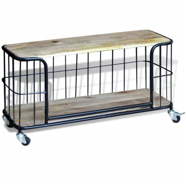vidaXL Έπιπλο Τηλεόρασης 100x40x45cm από Μασίφ Ξύλο Μάνγκο
