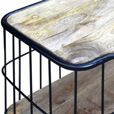vidaXL Έπιπλο Τηλεόρασης 100x40x45cm από Μασίφ Ξύλο Μάνγκο