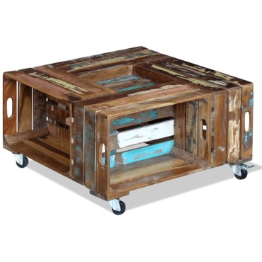 vidaXL Τραπεζάκι Σαλονιού 70x70x35cm από Ανακυκλωμένο Ξύλο 1 τεμ.