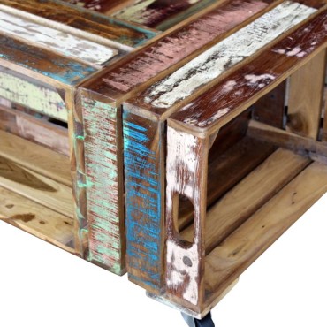 vidaXL Τραπεζάκι Σαλονιού 70x70x35cm από Ανακυκλωμένο Ξύλο 1 τεμ.